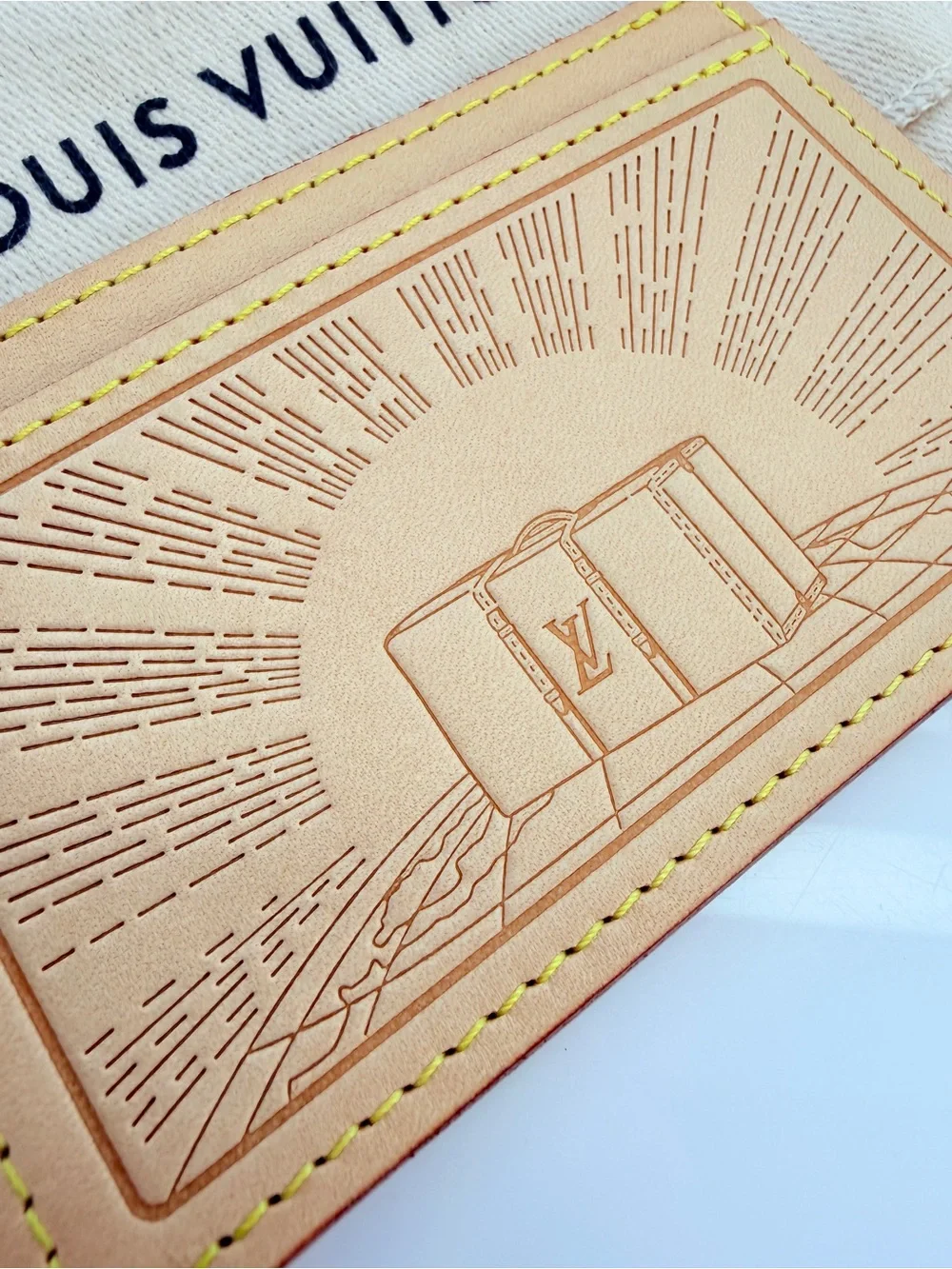 Louis Vuitton Rare Vachetta Voyages Card Holder